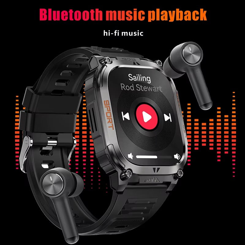 AWQX18 Smartwatch – Military Style Fitness Tracker with GPS, Compass & Bluetooth Call