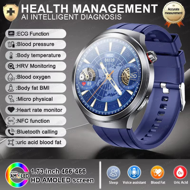 2025 Xiaomi Health Tracker Smartwatch — ECG + PPG, Uric Acid & Blood Lipids Monitoring, Body Analysis & Blood Pressure