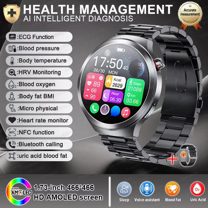 2025 Xiaomi Health Tracker Smartwatch — ECG + PPG, Uric Acid & Blood Lipids Monitoring, Body Analysis & Blood Pressure