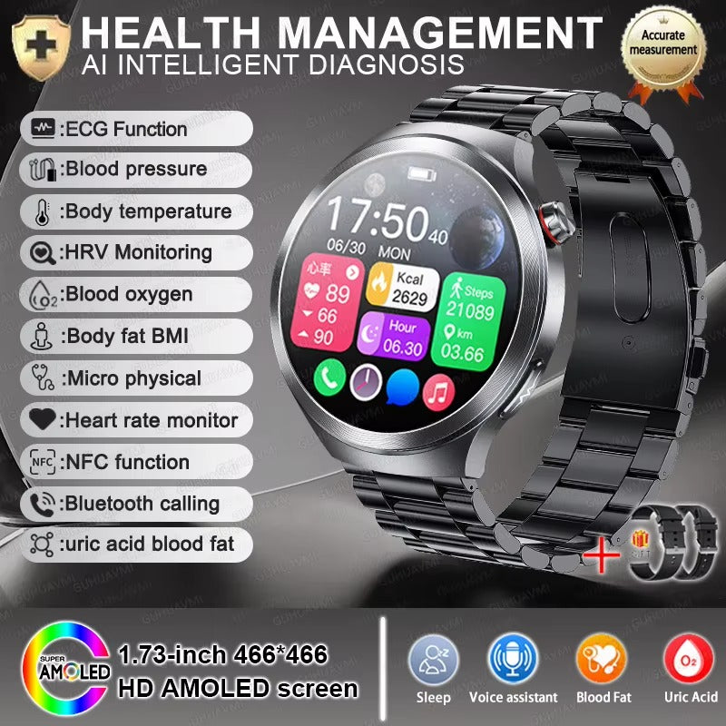 2025 Xiaomi Health Tracker Smartwatch — ECG + PPG, Uric Acid & Blood Lipids Monitoring, Body Analysis & Blood Pressure