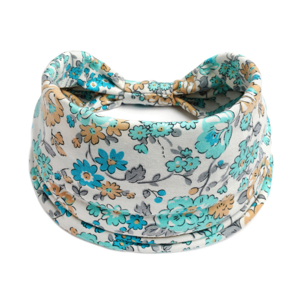 Bohemian Yoga Sports Headband – Cashew Print, Sweat-Absorbent & Non-Slip Elastic Hairband