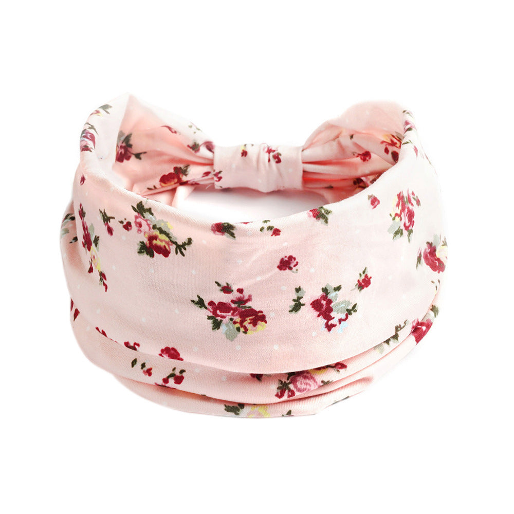 Bohemian Yoga Sports Headband – Cashew Print, Sweat-Absorbent & Non-Slip Elastic Hairband
