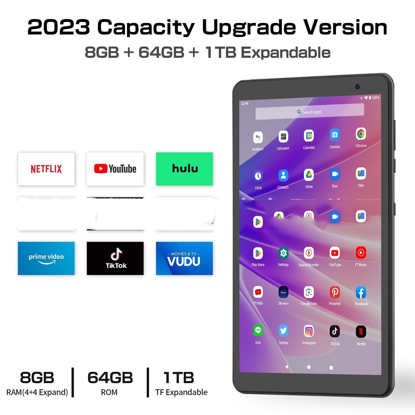 8-Inch Android 13 Tablet PC – Octa-Core Processor, 64GB Storage, Compact & Powerful