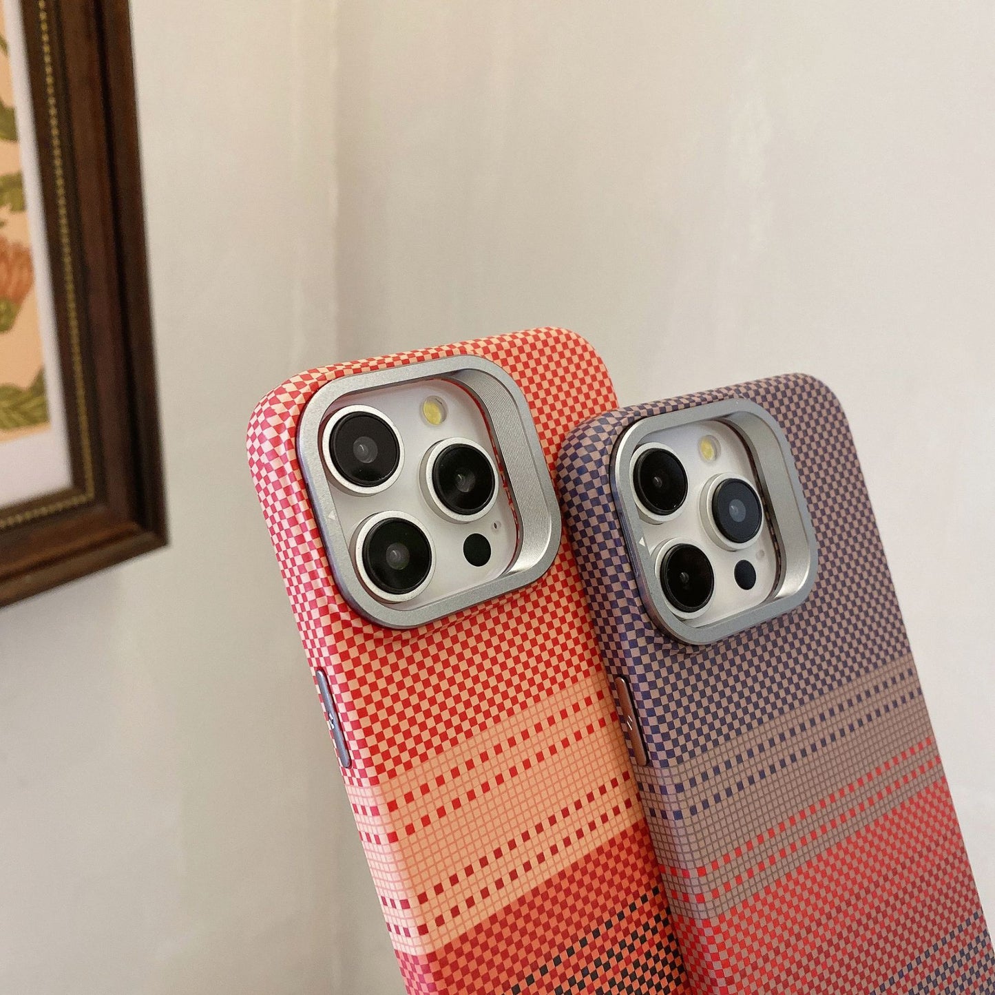 Magnetic iPhone Case with Metal Lens Holder – Protective Shockproof Phone Cover