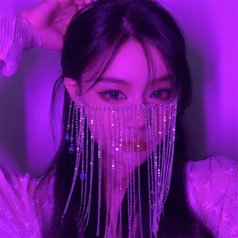 Water Drop Gem Hair Jewelry – Sparkling Hair Accessory & Mask Jewelry for Photoshoots & Events