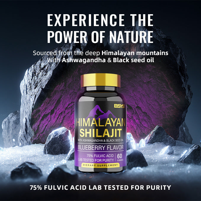 BSYS Shilajit Gummies – 60 Count Natural Energy, Stamina & Vitality Supplement