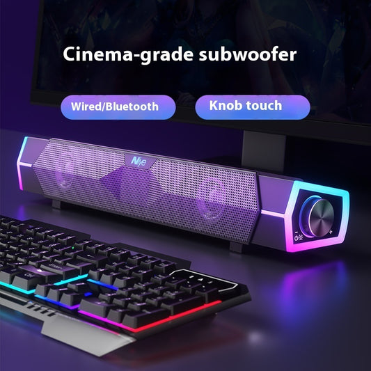 Enceinte Bluetooth Double haut-parleur Subwoofer Niveau cinéma Surround Haut-parleur d'ordinateur