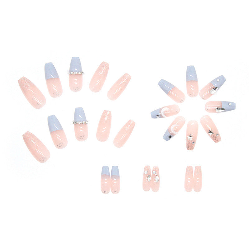 Stars & Moon Fake Nails – Celestial Press-On Tips for DIY & Salon Manicure