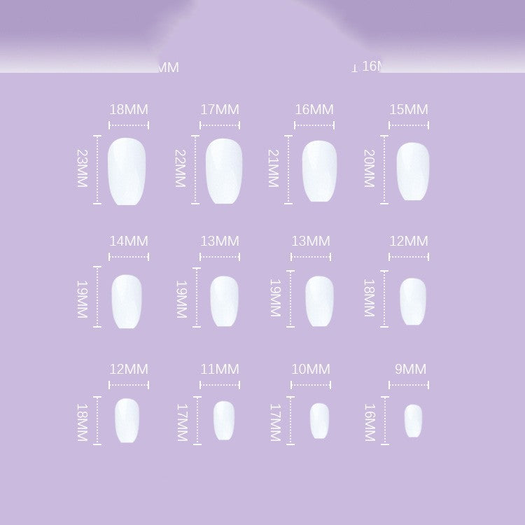 Ice Glitter Short Ballet False Nails – Sparkling Press-On Tips for DIY & Salon Nail Art