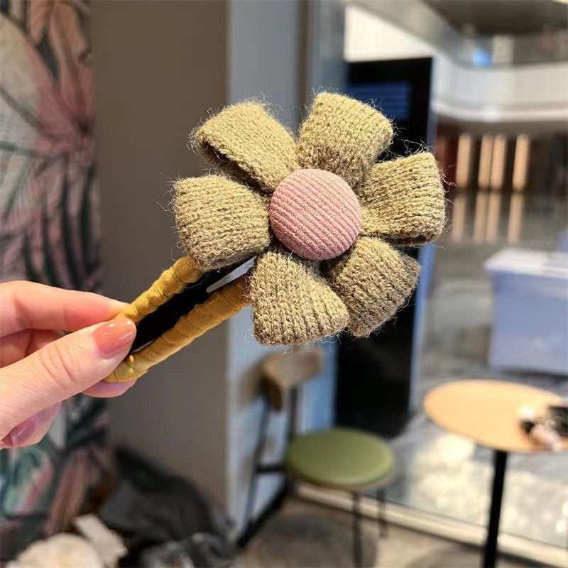 Large Cloth Flower Hairpin – High-End Mori Style Hair Clip for Elegant Updos & Back-of-Head Styling