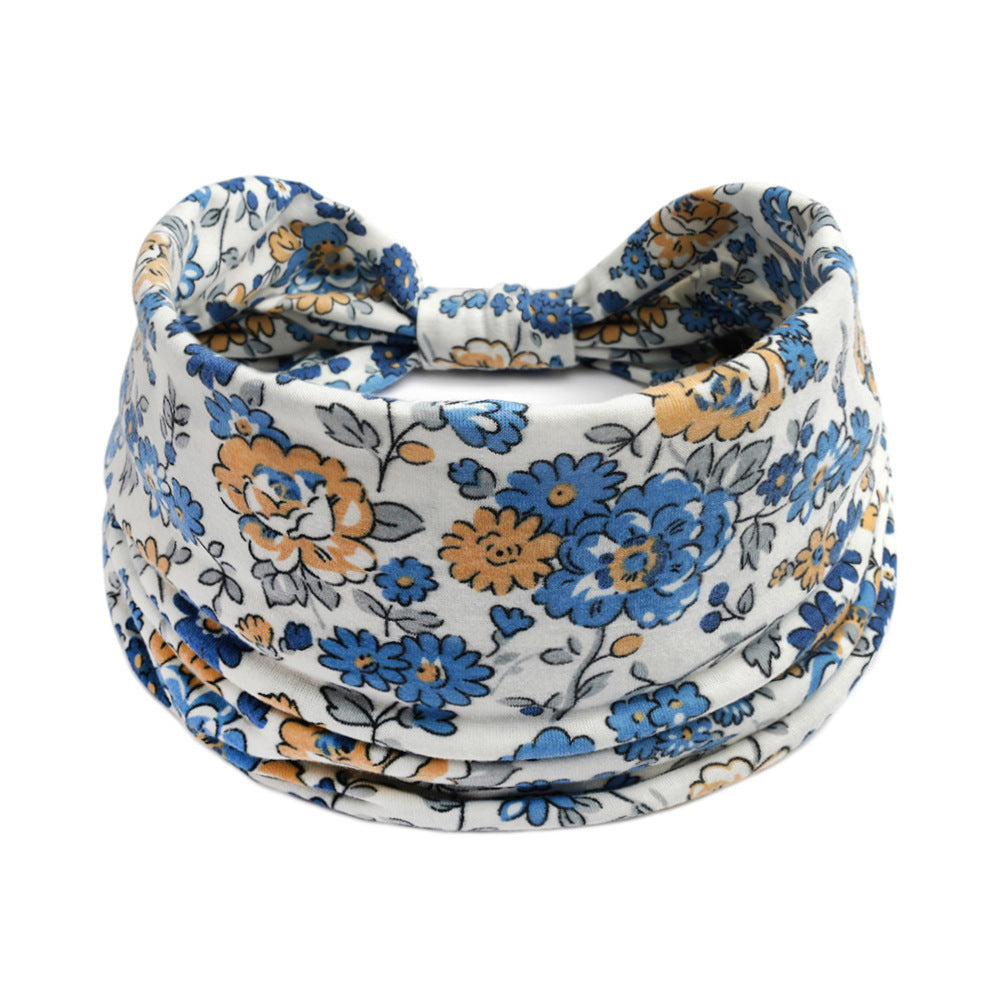 Bohemian Yoga Sports Headband – Cashew Print, Sweat-Absorbent & Non-Slip Elastic Hairband
