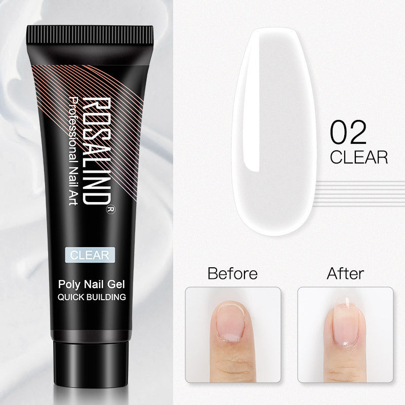 ROSALIND 15ml Crystal UV Nail Extension Gel – Builder Glue for DIY & Professional Manicure