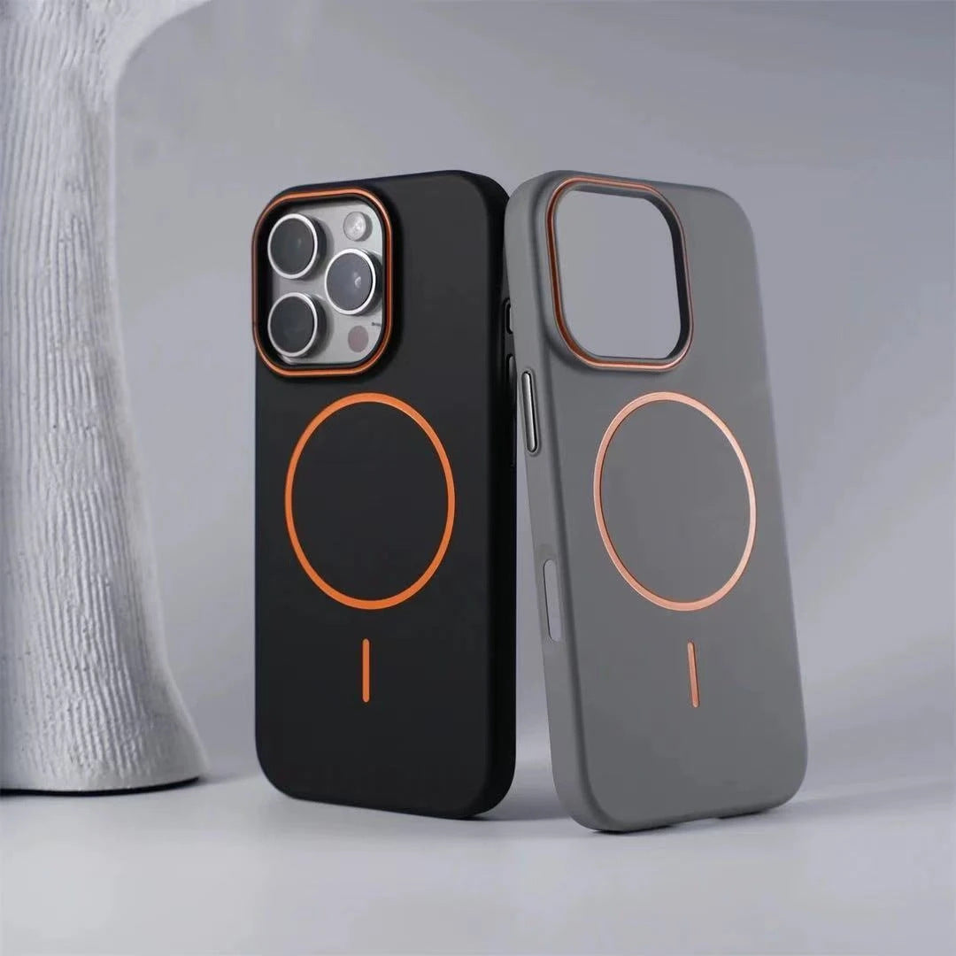 Applicable To IPhone16 Phone Case Skin-feeling Frosted Pc Magnetic Protective Sleeve