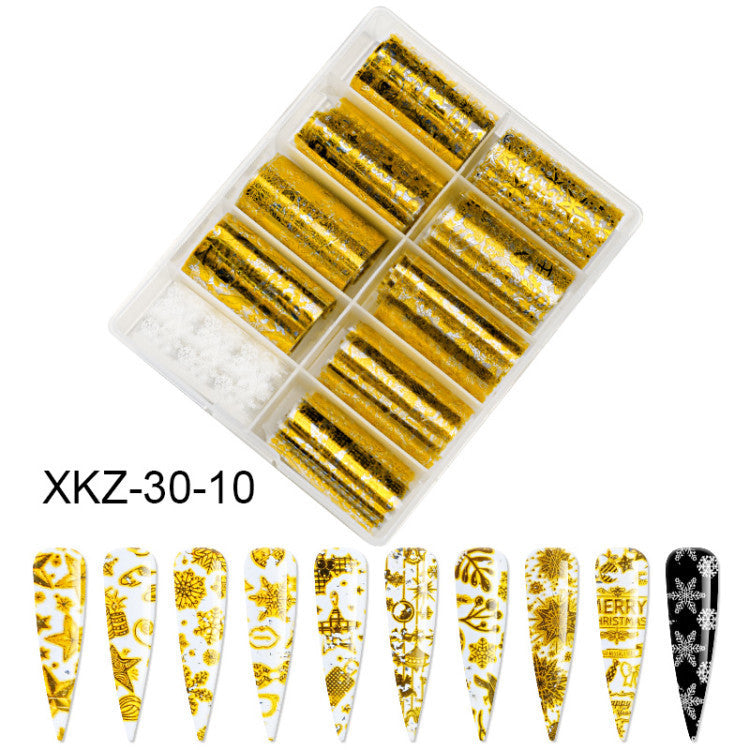 Butterfly & Star Nail Transfer Paper – Laser Foil Stickers for DIY European & American Nail Art