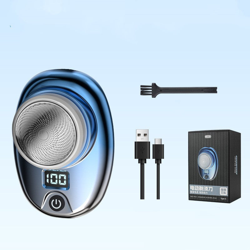 Digital Waterproof Electric Shaver – Portable Travel Razor for Men