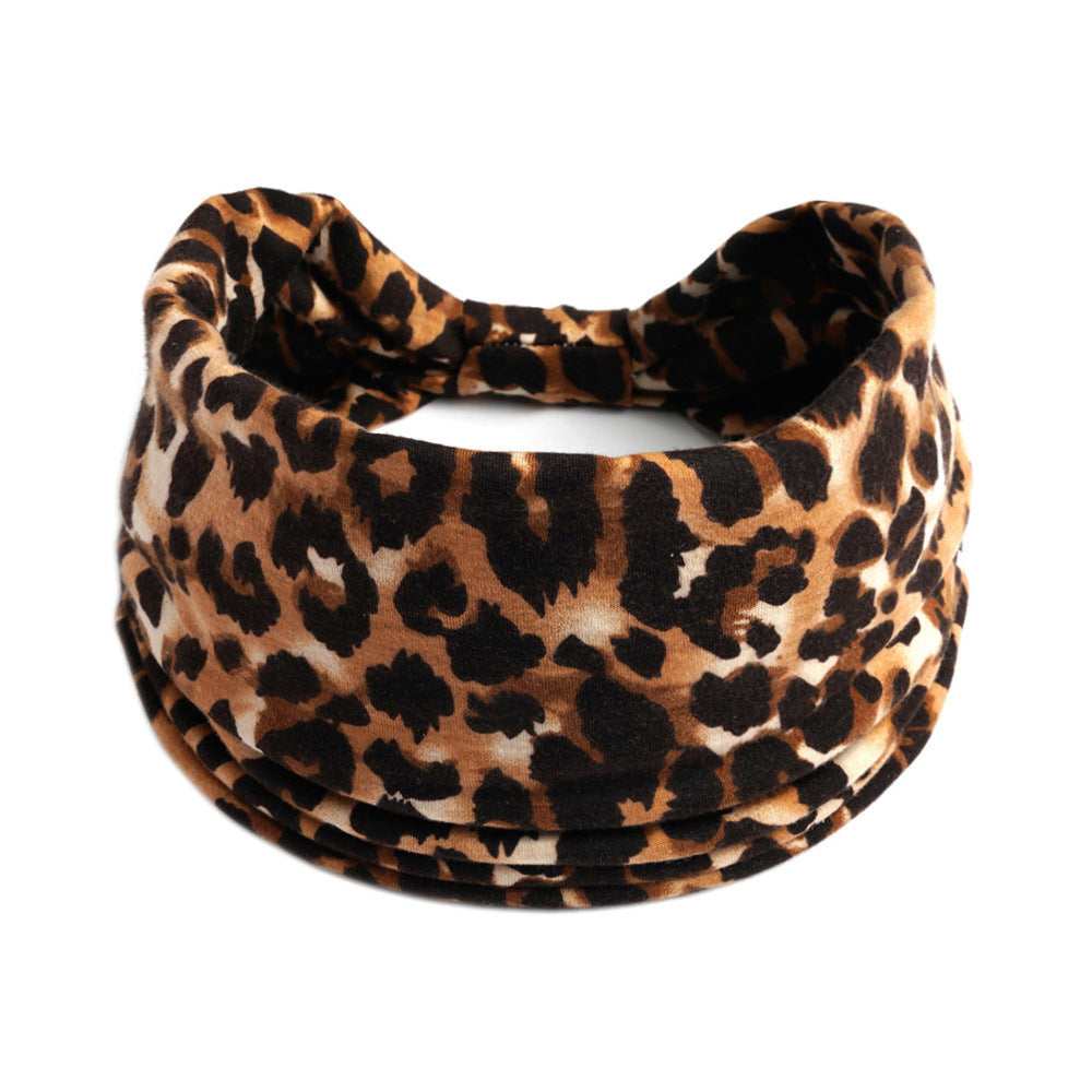Bohemian Yoga Sports Headband – Cashew Print, Sweat-Absorbent & Non-Slip Elastic Hairband