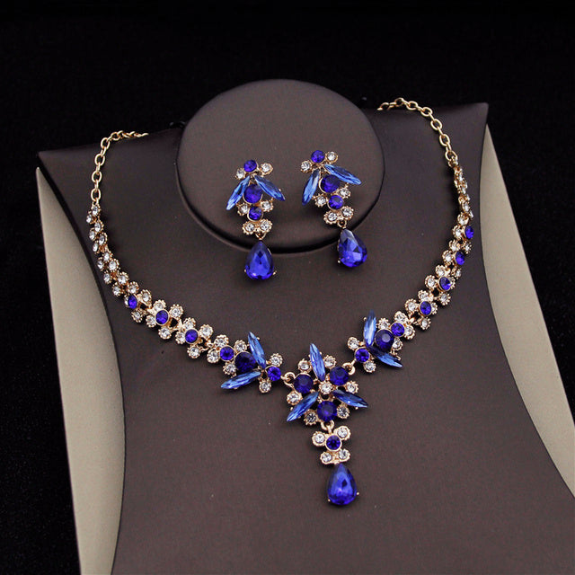 Royal Queen Bridal Jewelry Set – Luxury Wedding Tiara & Earrings Necklace Set for Women