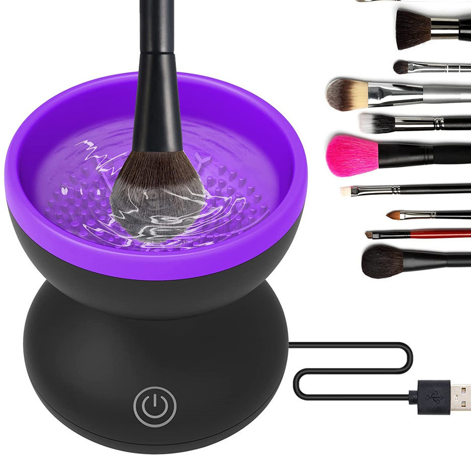 Electric Makeup Brush Cleaner – Portable Automatic USB Cleaning Machine for All Brush Sizes