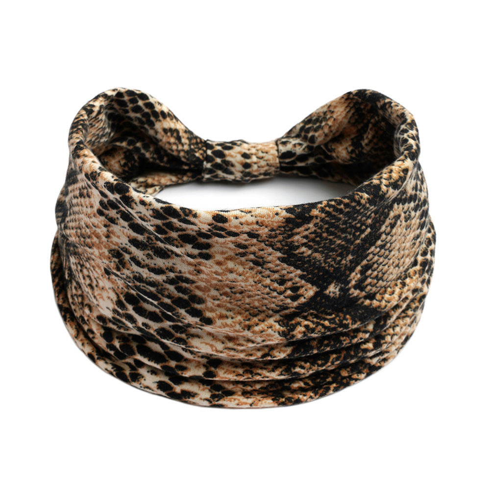 Bohemian Yoga Sports Headband – Cashew Print, Sweat-Absorbent & Non-Slip Elastic Hairband