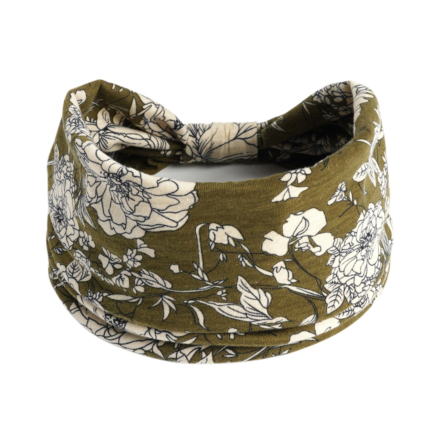 Bohemian Yoga Sports Headband – Cashew Print, Sweat-Absorbent & Non-Slip Elastic Hairband